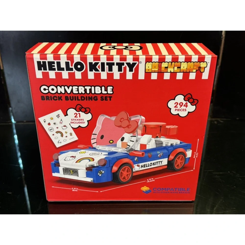 Brickcraft Sanrio Hello Kitty Convertible Car Building Set 294 Pcs New Sealed
